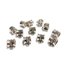 Medálvezető - 9x7mm - platina ezüst színben - Nikkelmentes
