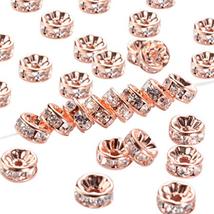 Rondella - rózsaarany - kristály színben - 8mm - Nikkelmentes!