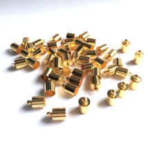 Gyöngysapka - ragszthatós - 10,5x7mm - arany színben
