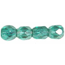 Cseh Csiszolt gyöngy - 4mm - Luster - Emerald - L50730