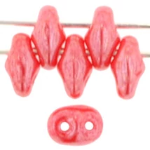 Superduo - 2,5x5mm - Luster - Coral Red - L93200
