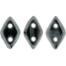 Diamond gyöngy - 2 lyukú - 4x6,5mm - Hematit