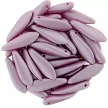 Lándzsa (szirom) Cseh préselt üveggyöngy - 5x16mm - Powdery - Pastel Lavender