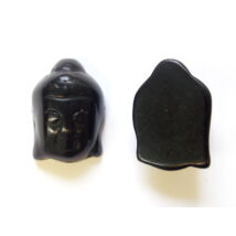 Buddha fej, szintetikus türkiz, fekete színben