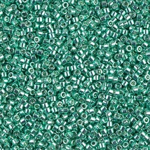 Miyuki delica, galvanized dark mint