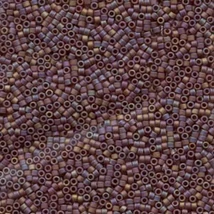 Miyuki Delica - 11/0 -  MATTED OPAQUE BROWN AB - 0884