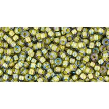Toho kásagyöngy - 11/0 - Inside-Color Luster Black Diamond/Opaque Yellow-Lined - 246