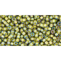 Toho kásagyöngy - 11/0 - Inside-Color Luster Black Diamond/Opaque Yellow-Lined - 246