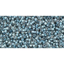 Toho kásagyöngy - 15/0 - Inside-Color Crystal/Metallic Blue-Lined - 288
