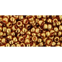 Toho kásagyöngy - 15/0 - Gold-Lustered Transparent Pink - 421