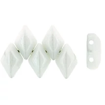 GEMDUO™ gyöngy - 8x5mm - Luster - Opaque White - L03000