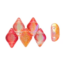 GEMDUO gyöngy - 8x5mm - SUMMER RAINBOW Orange - 48109 - kétlyukú