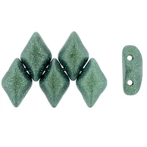 GEMDUO gyöngy – 8x5mm – Metallic Suede - Lt Green – 79051MJT – kétlyukú