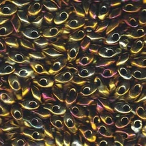 LONG MAGATAMA - 4x7mm - MET IRIS GOLD