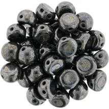 2-LYUKÚ CABOCHON - 7 MM -  Hematite - L23980