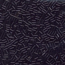 Miyuki szalma gyöngy - BUGLE - 3mm - BLACK - 401