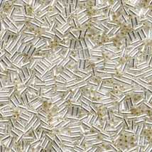 Miyuki Bugle szalma gyöngy - BUGLE - 3mm - CRYSTAL - 001