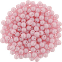 Cseh Préselt gyöngy - 3 MM Powdery - Pastel Pink - 29305AL