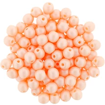 Cseh préselt gyöngy - 4 MM Powdery - Pastel Peach - 29303AL