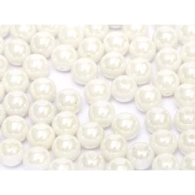 Préselt golyó - 8 MM - CHALK WHITE SHIMMER - Cseh golyó - 21402 (10db)