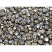 Csiszolt gyöngy - 4mm - CRYSTAL GLITTERY ARGENTIC MATTED - 00030/98854