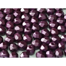 Cseh csiszolt üveggyöngy - 6mm - Alabaster Pastel Bordeaux - 25032