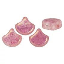 Ginko - 7,5x7,5mm - Topaz/Pink Luster - Opaque White - LP03000