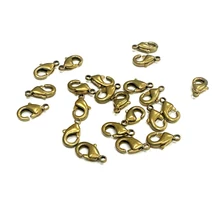 Delfinkapocs – 12x7mm - sárgaréz színben – 304 Rozsdamentes acél!