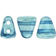 NIB-BIT kétlyukú gyöngy - 6x5mm - Luster - Transparent Blue - LB00030
