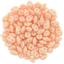 SuperDuo kétylukú gyöngy - 2,5x5mm - Powdery - Pastel Peach - 29303AL