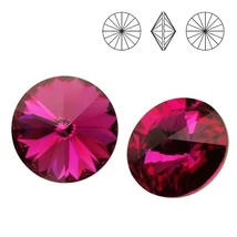 Swarovski Rivoli - 12mm - FUCSHIA -F