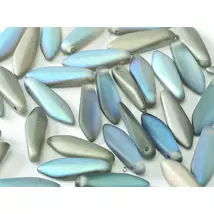 Lándzsa (szirom) gyöngy - CRYSTAL GRAPHITE RAINBOW MATTED - 5x16mm - 98577