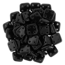 6x6mm Fekete színű Quadra Tile gyöngy