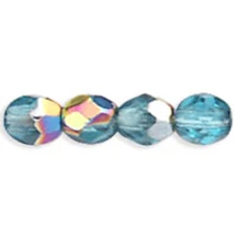 Csiszolt gyöngy - 3mm - Aquamarine - Vitral - V60010
