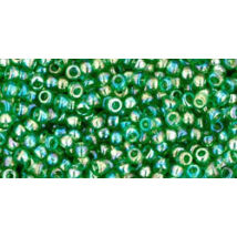 Toho kásagyöngy - 11/0 - Transparent - Rainbow Grass Green - 167B