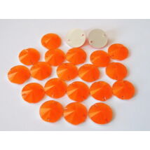Narancs színű, kerek alakú varrható strasszkő