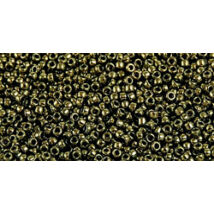 Toho kásagyöngy - 15/0 - Gold-Lustered Dk Antique Bronz - 422