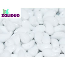 ZOLiDUO - Cseh préselt 2lyukú gyöngy - CHALK WHITE - 5x8mm - BAL - 03000