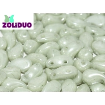 ZOLiDUO- Cseh préselt 2lyukú gyöngy - Alabaster Mint Luster - 5x8mm - BAL