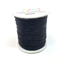 Textil zsinór - 1mm - Fekete színben 