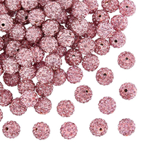 Shamballa gyöngy - rózsaszín színben - 8mm