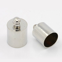 Gyöngysapka - ragasztható - 14x10mm - platina ezüst színben (2db)