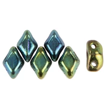 Mini GemDuo - 6x4mm - Iris - Green - 21455JT