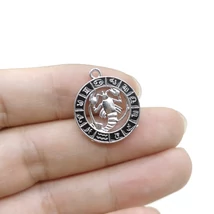Medál - horoszkóp - rák - 24x21mm - platina ezüst színben
