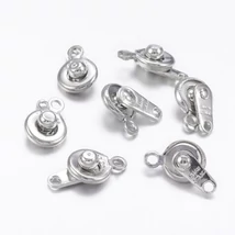 Patent zár - 11x7x4mm - platina ezüst színben