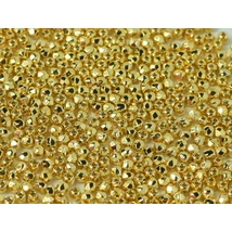 Cseh csiszolt gyöngy - 2mm - CRYSTAL 24KT GOLD PLATED - 00030/35000