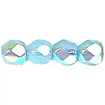 Csiszolt gyöngy - 3mm -  Milky Aquamarine AB - x61000