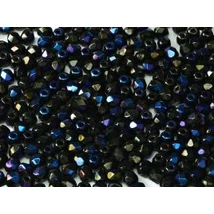 Cseh Csiszolt üveggyöngy - 3mm - Jet Full Azuro - 22203