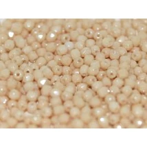 Cseh csiszolt üveggyöngy - 3mm - Chalk White Champagne Luster - 14413