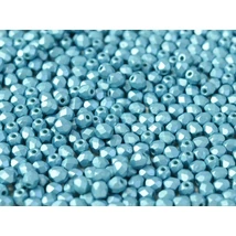 Cseh csiszolt üveggyöngy - 3 mm Alabaster Pastel Aqua - 25019